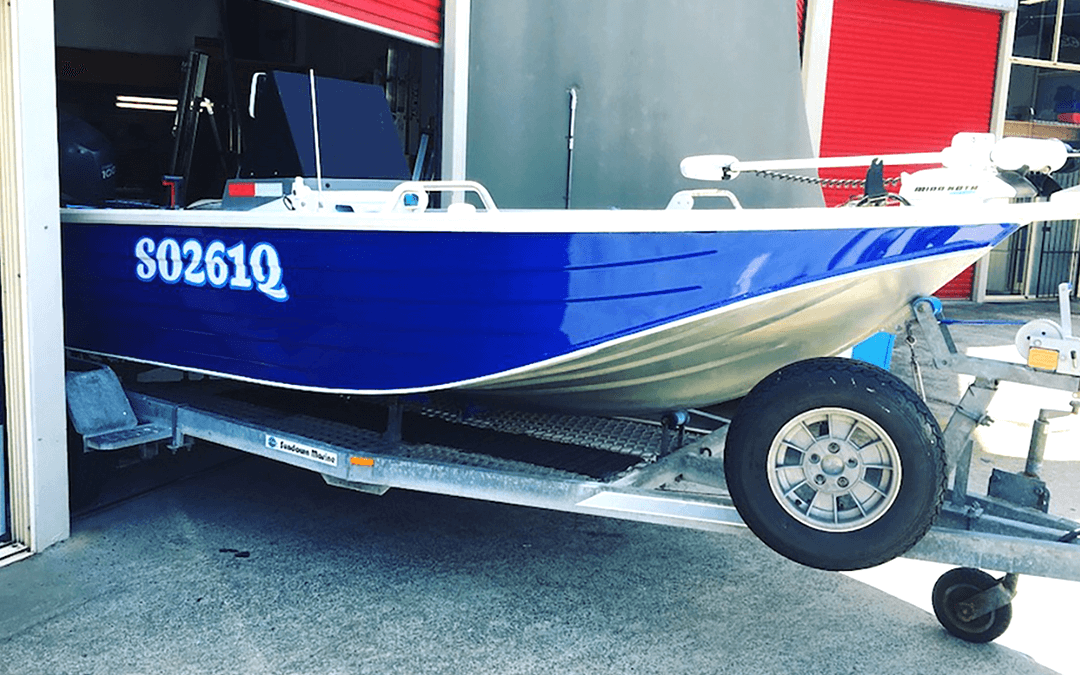 Boat Wrap The Abit Tackle Store Banners Stickers Wrap Business Gold Coast Currumbin Window Film Stick It Signs