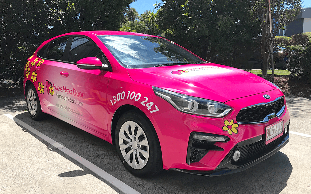 Pink Car Vehicle Wrap  Stick It Signs The Wrap Booth Gold Coast