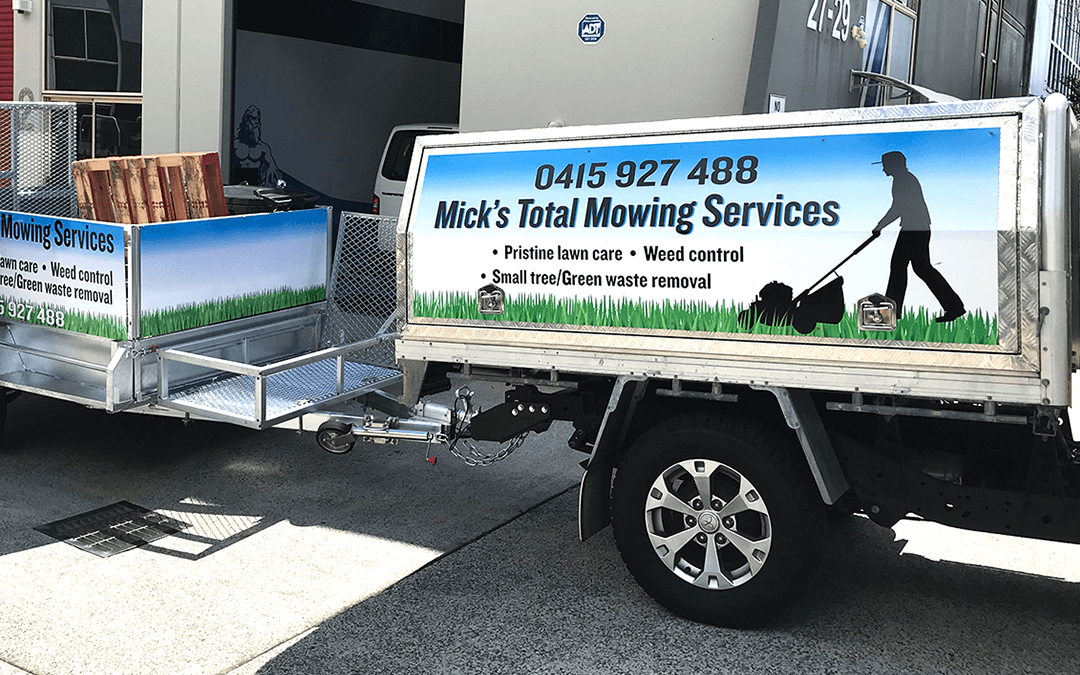 Vehicle Wraps Wrap Car Wrap Stick It Signs Burleigh Gold Coast 2020.Mick Mowing