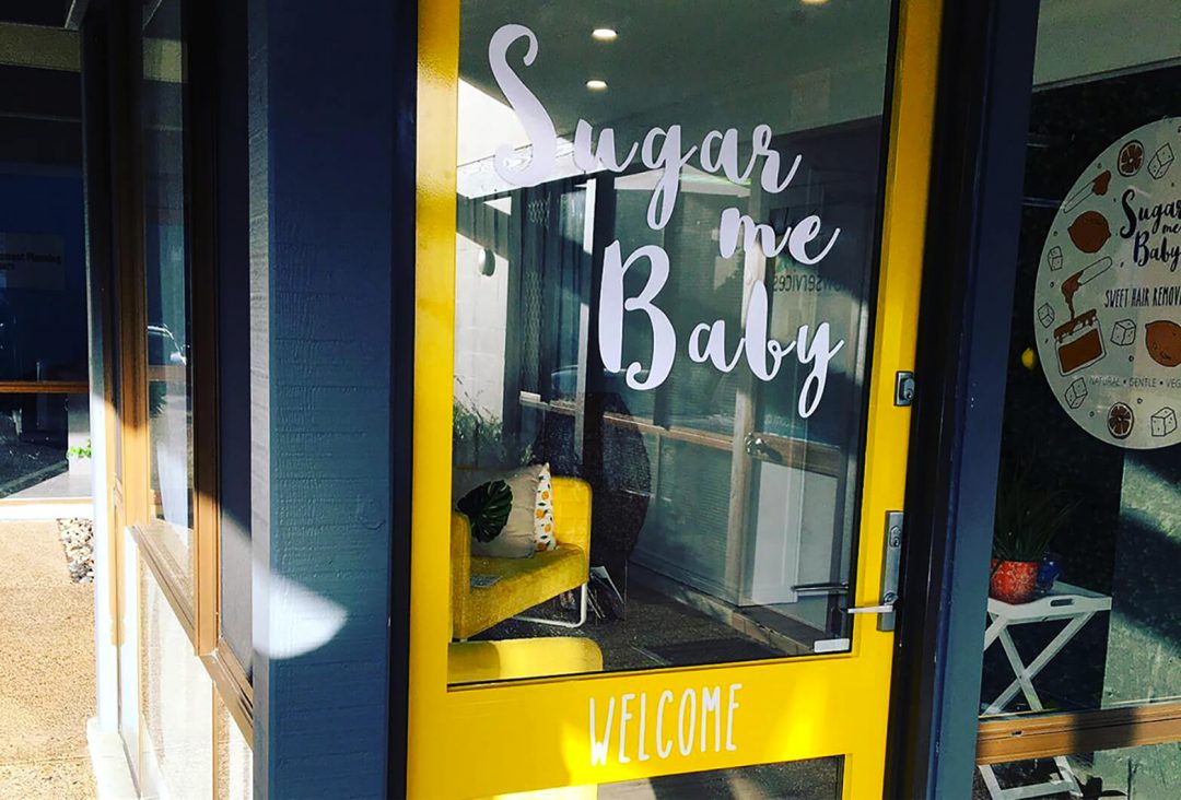 shop front - sugar me baby - stick it signs - the wrap booth - gold coast